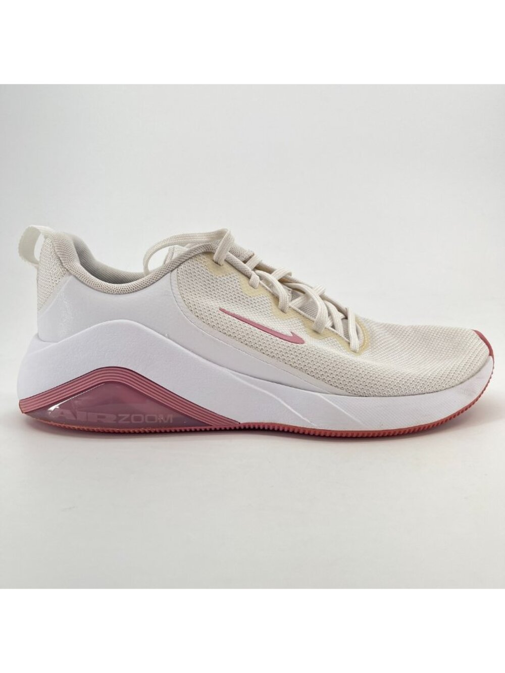 Nike Air Zoom Bella 7 Womens Size 9.5 White Pink Athletic Running Shoes Sneakers